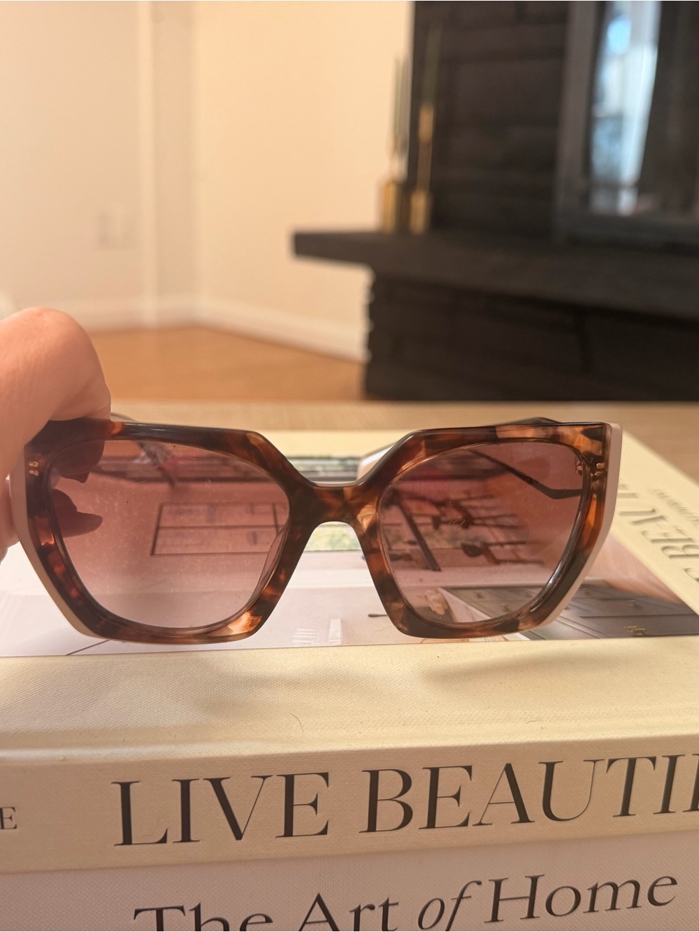 Prada Women’s Tortoiseshell and Beige Sunglasses - Brown Gradient Lenses - Picture 3 of 15